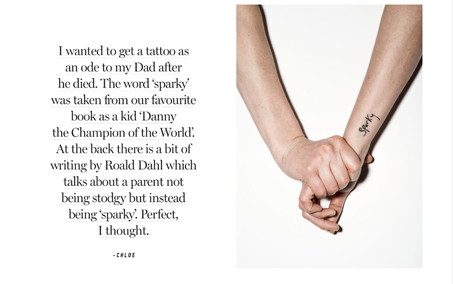 We're loving these photographs of tattoos from Katie Ell's exhibition 